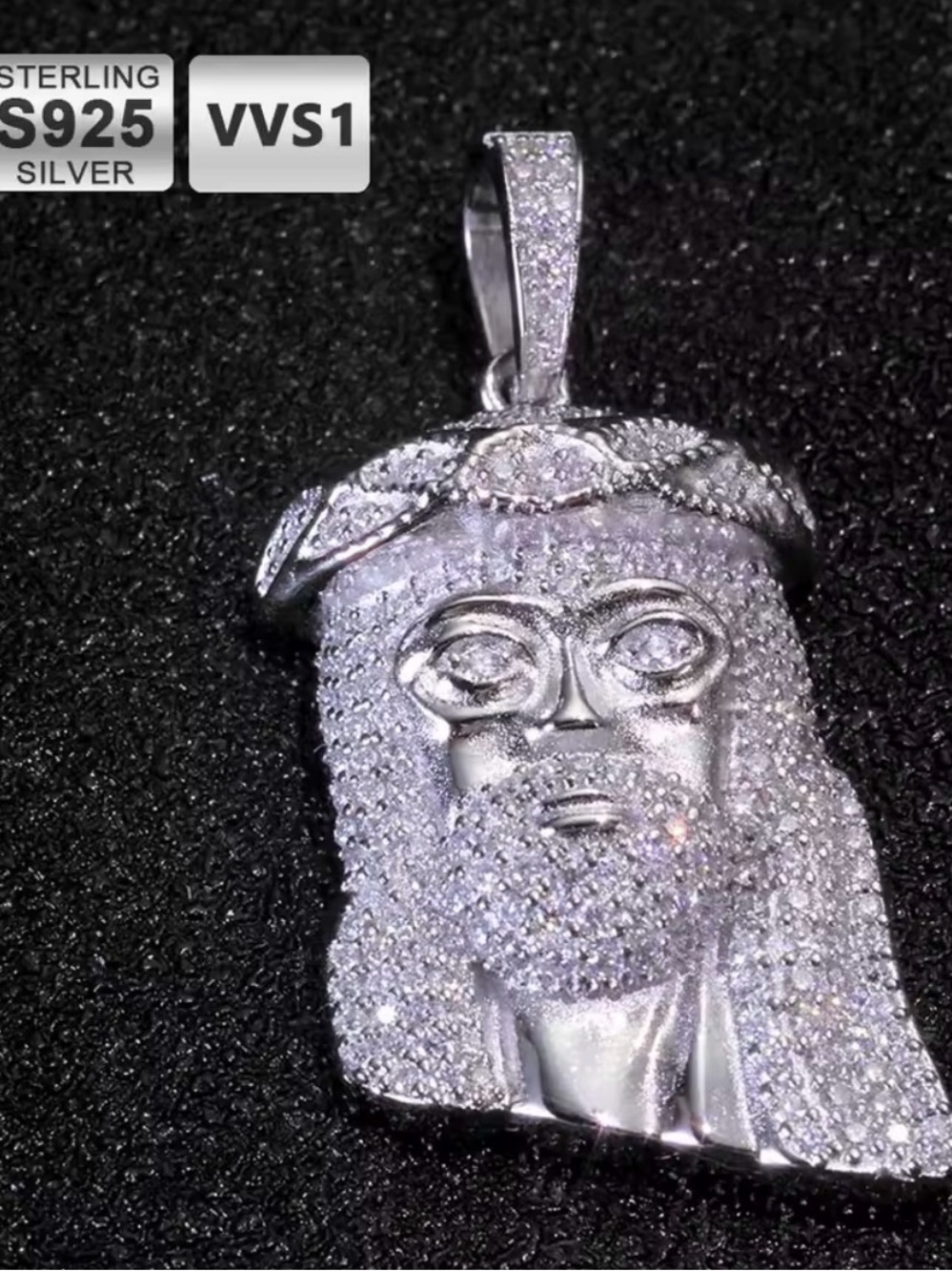 Moissanite Jesus Pendant 925 VVS 
